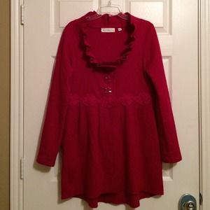 Reserved until Mar 4  Red Anthropologie Sweater