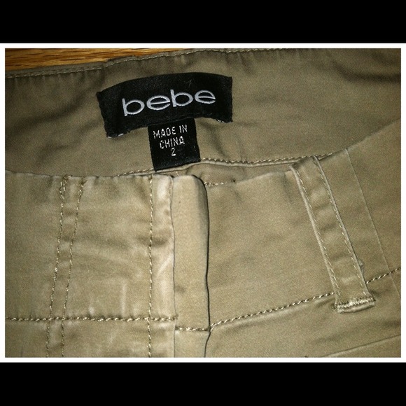 BEBE Dark Khaki Trouser, Size 2 - Picture 4 of 4