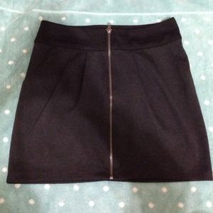 Black zippered skirt