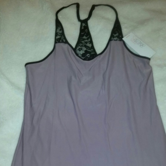 Purple Nightie with lace back & matching robe