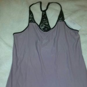 Purple Nightie with lace back & matching robe