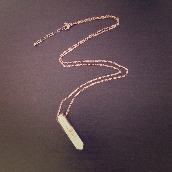 🚫SOLD🚫UO Crystal Bullet Gold Necklace