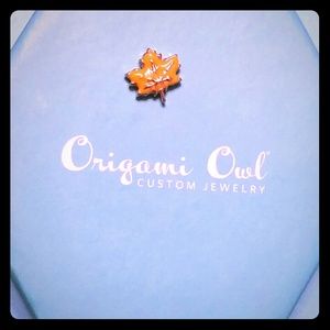 Origami Owl Yellow Autumn Leaf