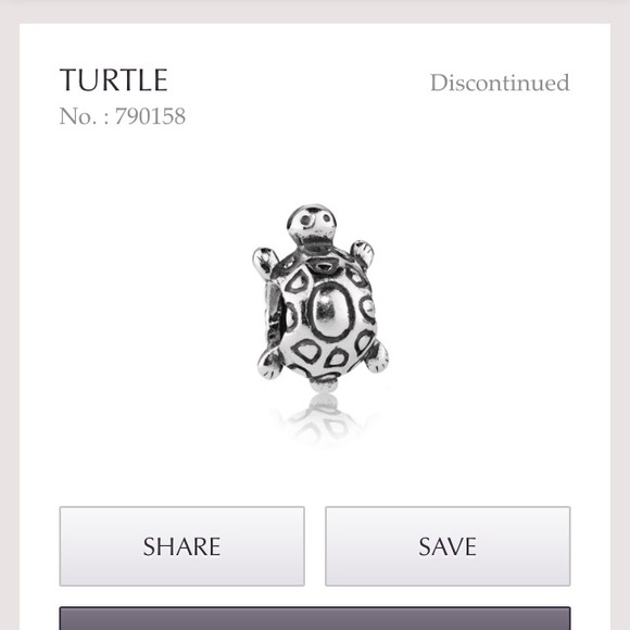 (Discontinued) pandora turtle charm