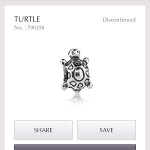 (Discontinued) pandora turtle charm