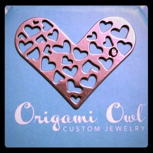 Origami Owl Large Heart Cut-out Plate