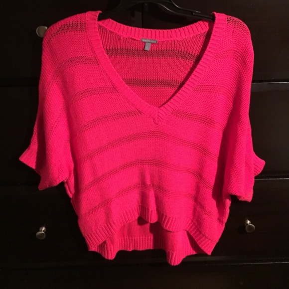 Charlotte Russe hot pink crop top sweater.