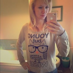 F21 Light brown owl top