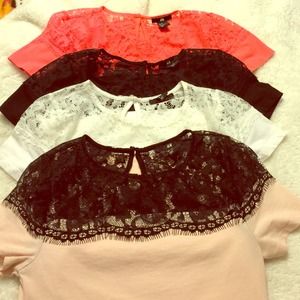 4 H&M lace tops!