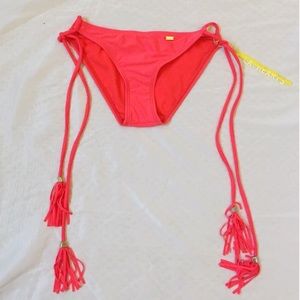 NWT LA Hearts Coral Fringe Bikini Bottom