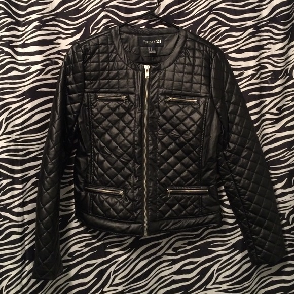 Forever 21 quilted "leather" jacket