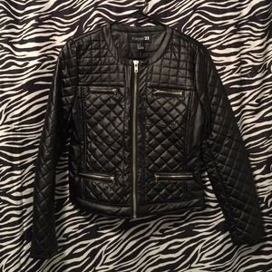 Forever 21 quilted "leather" jacket
