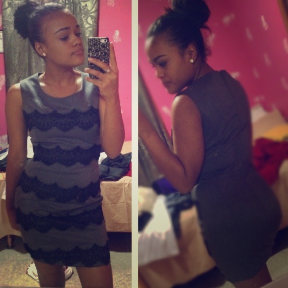 Grey cocktail dress