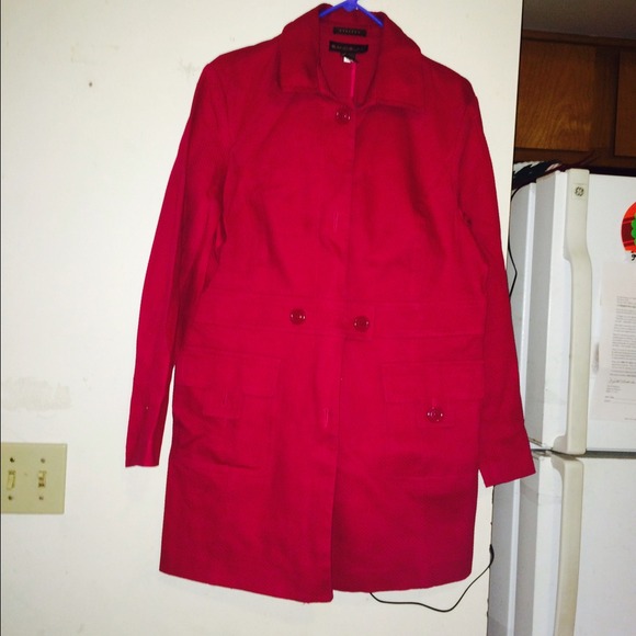 Bandolino hot pink waffle spring coat