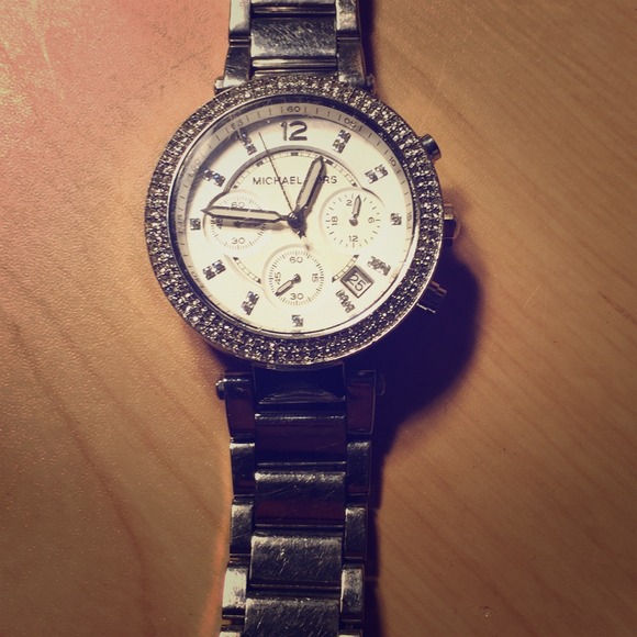 Michael Kors Silver Bedazzled Watch