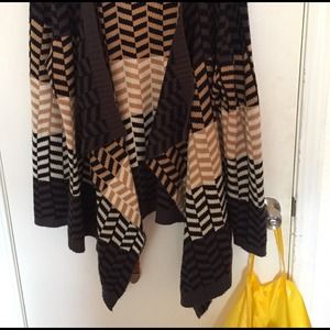 Chevron patterned cardigan