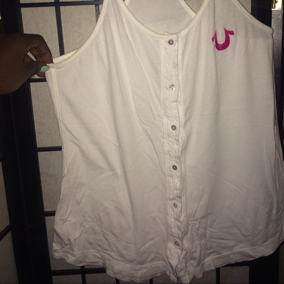 GIVEN AS GIFT!! 💖True religion racer back tee💖 - Picture 2 of 4