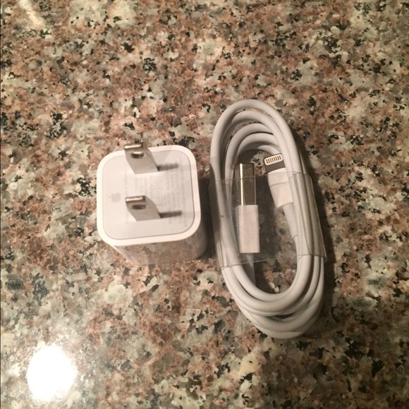 Apple lightening power block and cable.