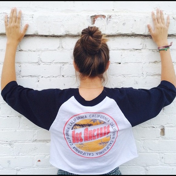 Brandy Melville Cropped Baseball T