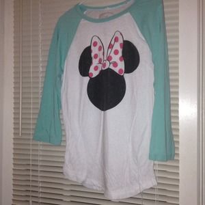 Cute Minnie Mouse Baseball Tee