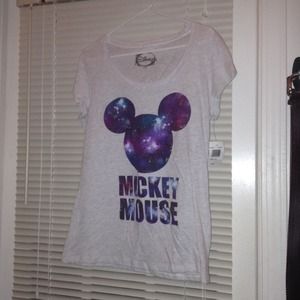Galaxy Mickey Mouse Tee and Music Note Tee Bundle