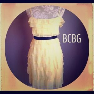 BCBG yellow dress