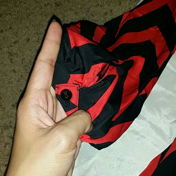 Red chevron dress. - Picture 2 of 3