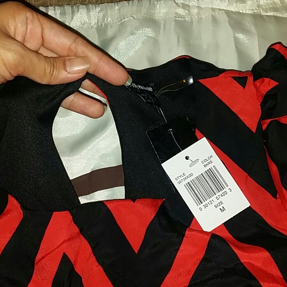 Red chevron dress. - Picture 3 of 3