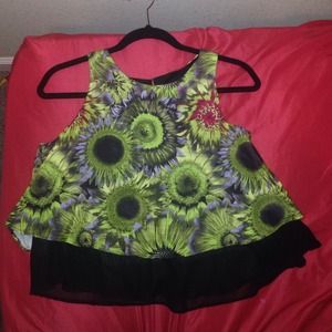 Hipster tumblr shirt with flower designs cute