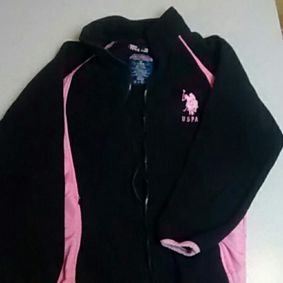 Black pink polo sweater