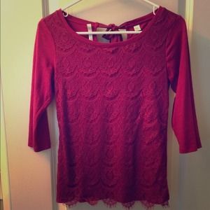3/4 sleeved lace top