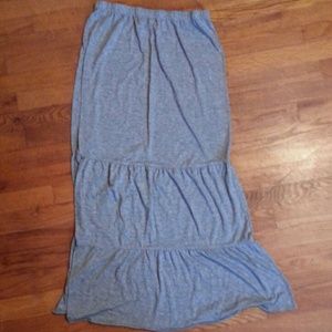 Gray Maxi Skirt