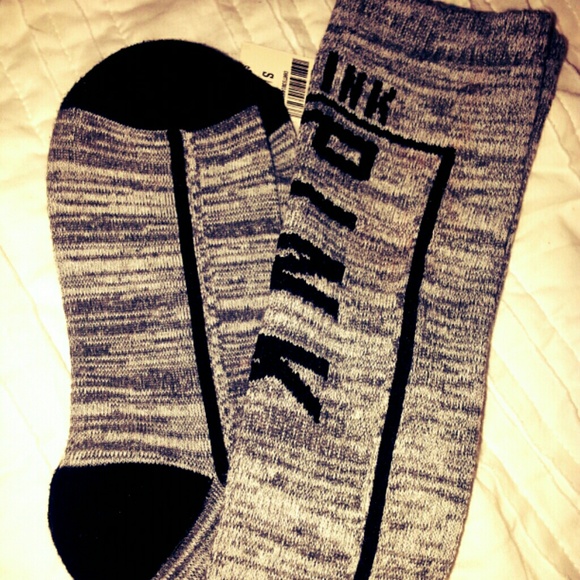 VICTORIA SECRET PINK socks gray