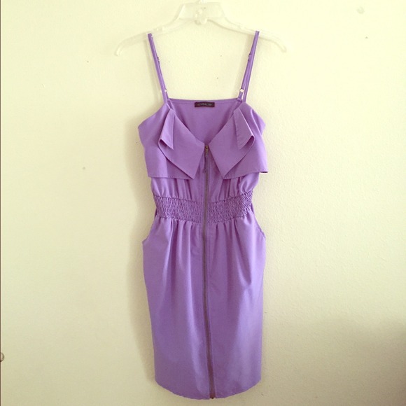 Dresses & Skirts - Purple Zip Up Dress