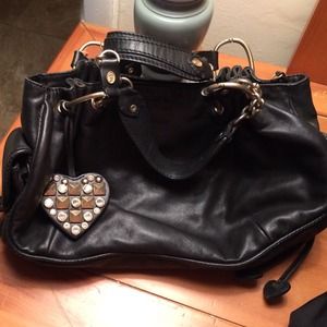 Juicy couture black leather bag