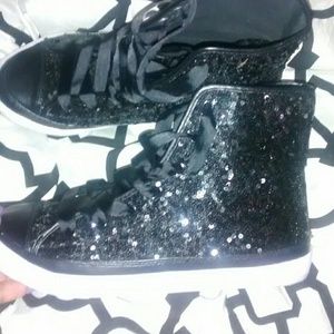 Cute black sparkly hightops