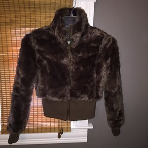 Faux Fur Bomber Jacket