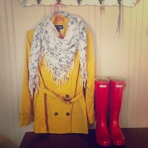 Mustard Yellow Pea Coat size M