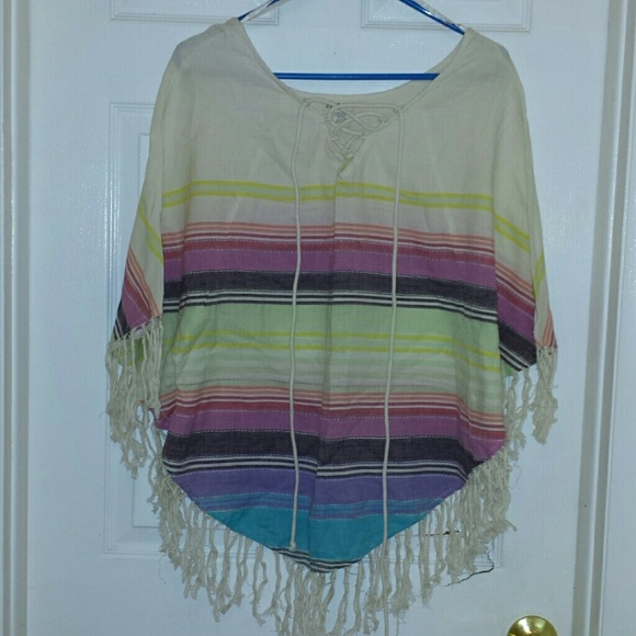 NWOT Billabong Rainbow Poncho
