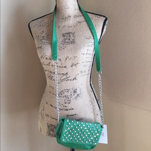 Steve Madden cross Body olive green stud.