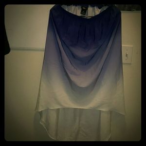 Faded purple into white skirt