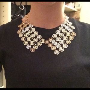 Gold plated collar necklace