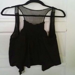 Black angled vest