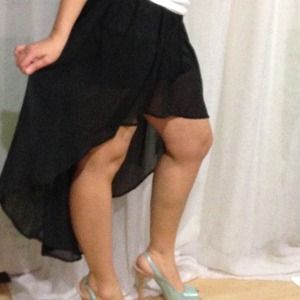 Black sheer skirt