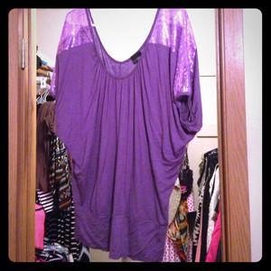 Large day trip womens purple fashion top