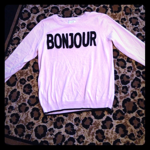 Women's light pink bonjour sweater
