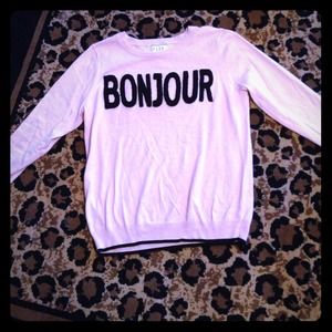 Women's light pink bonjour sweater
