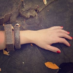 TOPSHOP Snake Geo Bangle Set