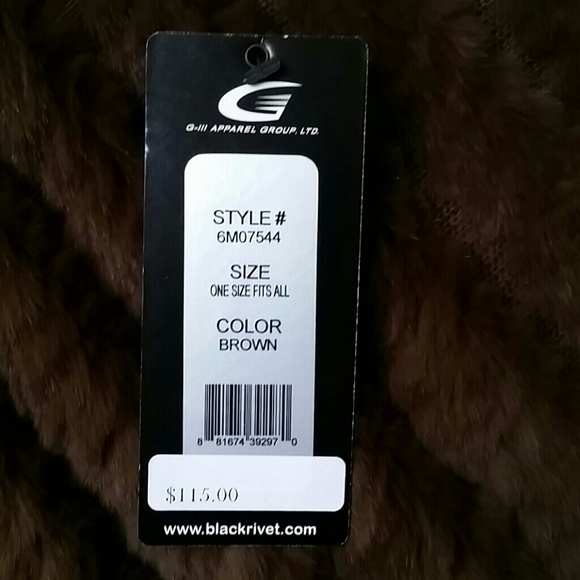 Brown fur poncho - Picture 3 of 3