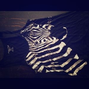 zebra tank top
